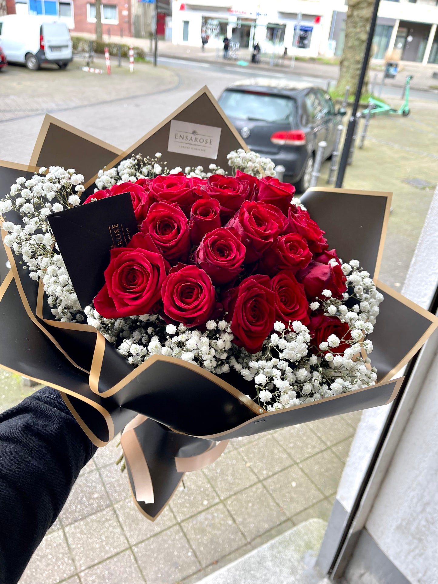 Luxury Rote Rosen Edel verpackt